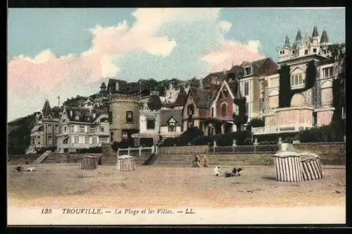 AK Trouville, La Plage et les Villas