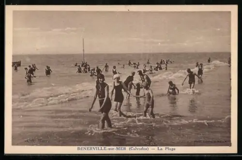 AK Bénerville-sur-Mer /Calvados, La Plage