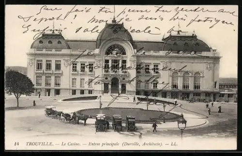 AK Trouville, Le Casino, Entrée principale, Durville, Architecte