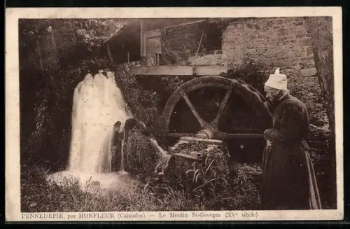 AK Pennedepie /Calvados, Le Moulin St-Georges, XVe siècle