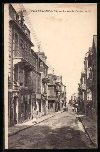 AK Villers-sur-Mer, La rue du Casino