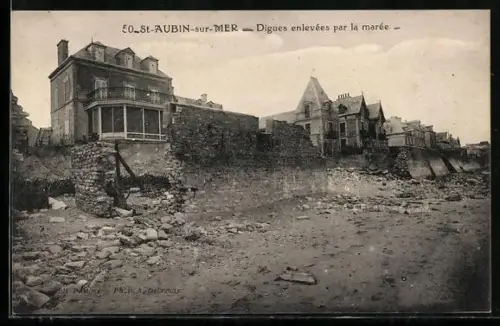 AK St-Aubin-sur-Mer, Digues enlevées par la marée