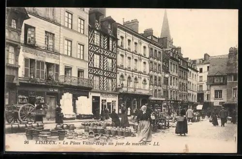 AK Lisieux, La Place Victor-Hugo un jour de marché