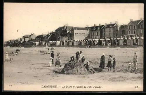 AK Langrune, La Plage et l`Hôtel des Petits Paradis