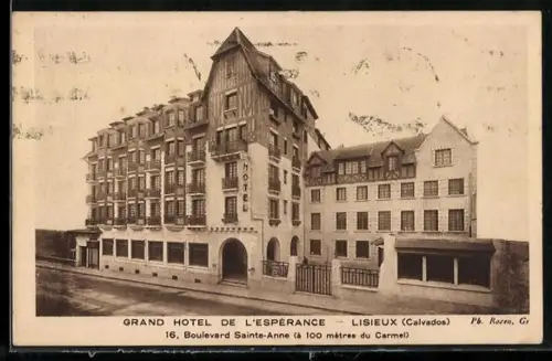 AK Lisieux /Calvados, Grand Hôtel de l`Espérance, Boulevard Sainte-Anne