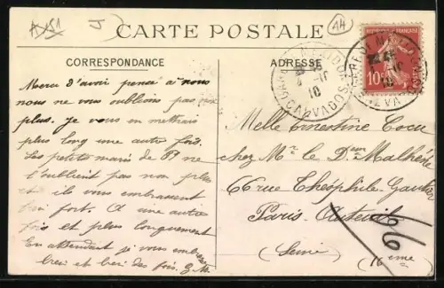 AK Magny-la-Campagne, Café Lefrancois et route de Mézidon