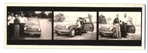 2 Fotografien Auto Fiat 600, Kennzeichen: L 7-315, Serienfotografie