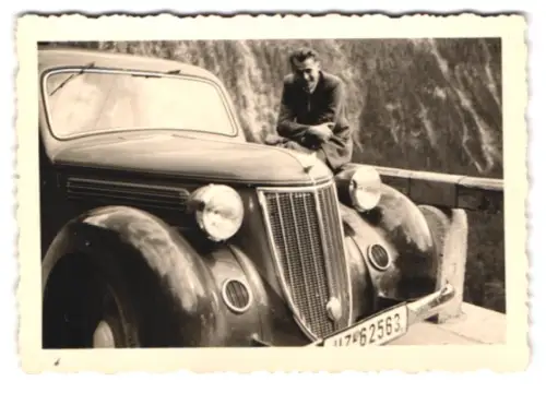 4 Fotografien Auto Wanderer, Kennzeichen: IIZ-62563, 1939