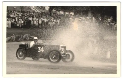 6 Fotografien Autorennen, Roadster Rennwagen