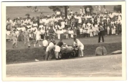 6 Fotografien Autorennen, Roadster Rennwagen