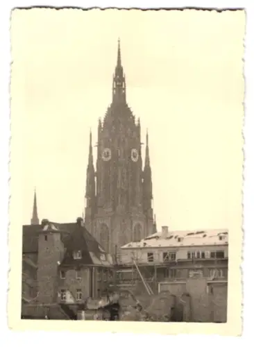 17 Fotografien Ansicht Frankfurt / Main, Wiederaufbau der Stadt nach Zerstörung im Weltkrieg