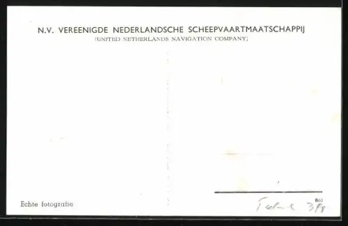 AK Niederländisches Passagierschiff Oranjefontein aus der Vogelschau