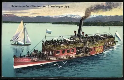 AK Salondampfer Luitpold am Starnberger See