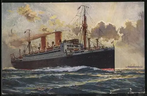 AK Dampfer München des NDL auf der Fahrt nach New York, Passagierschiff