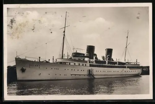 AK Passagierschiff Roland des Norddeutschen Lloyd im Hafen