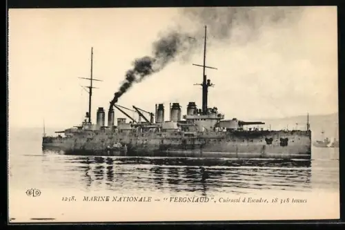 AK Cuirassé d`Escadre Vergniaud, Kriegsschiff