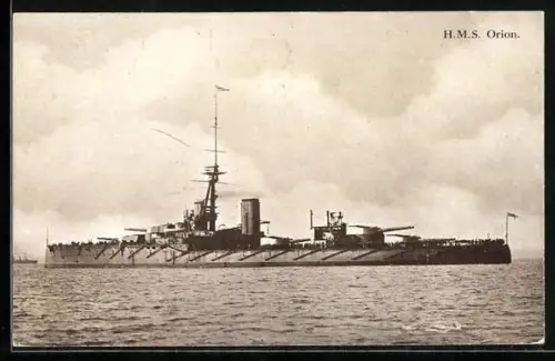 AK Britisches Schlachtschiff Orion, Kriegsschiff