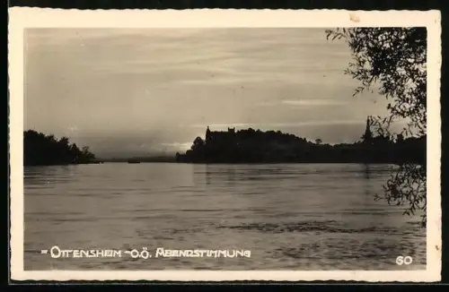 AK Ottensheim /O.Ö., Abendstimmung