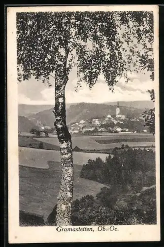AK Gramastetten /Ob. Öst., Panorama mit Kirche