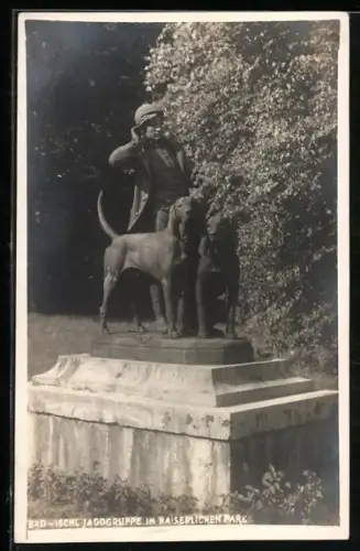 AK Bad Ischl, Jagdgruppe im Kaiserlichen Park
