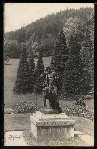 AK Bad Ischl, Jagdgruppe im Kaiserpark