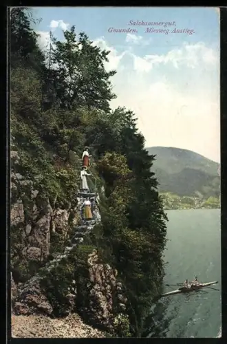 AK Gmunden /Salzkammergut, Miesweg Anstieg
