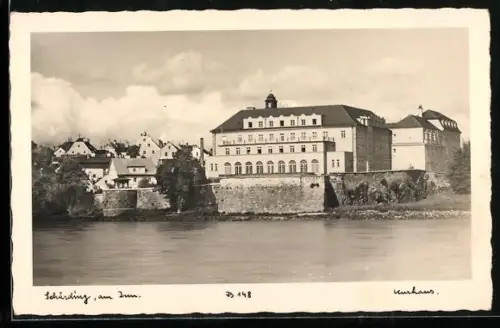 AK Schärding am Inn, Ortsansicht mit Kurhaus