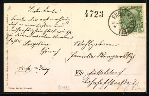 AK Engelhartszell a. d. Donau, Panorama mit Dampfer und Kirche