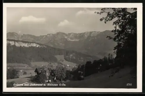 AK Goisern /O.Öe., Panorama mit Jochwand und Hainzen