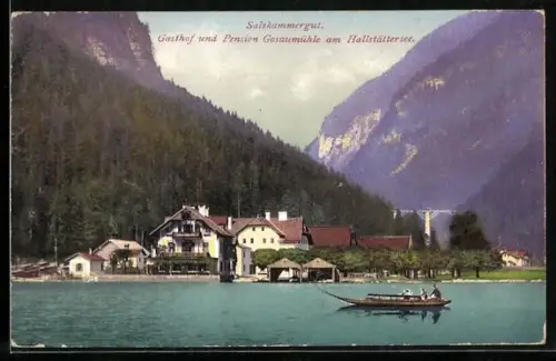 AK Gosaumühle am Hallstättersee, Gasthof und Pension
