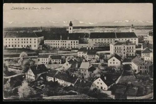 AK Lambach a. d. Traun, Stift und Ortsansicht