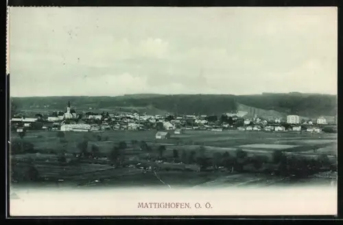 AK Mattighofen /O. Ö., Panorama mit Kirche