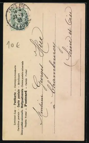 AK Der Buchstabe G als Baum, Frau mit Blumen und Kindern