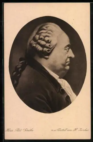 AK Dichter Johann Wolfgang von Goethe im Seitenporträt