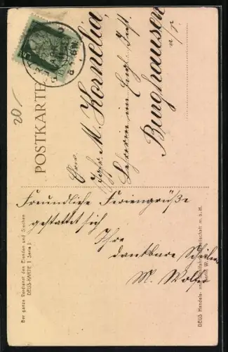 AK Dichter Johann Wolfgang von Goethe im Halbporträt