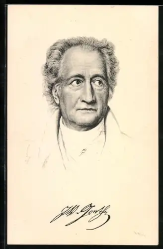 AK Johann Wolfgang von Goethe, Dichter im Porträt