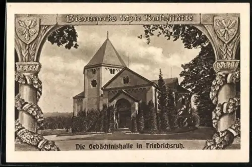 AK Friedrichsruh, Bismarcks letzte Ruhestätte in der Gedächtnishalle