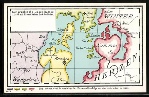 AK Geographisches Liebes-Rätsel