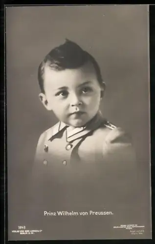Foto-AK Portrait Prinz Wilhelm von Preussen in Uniform