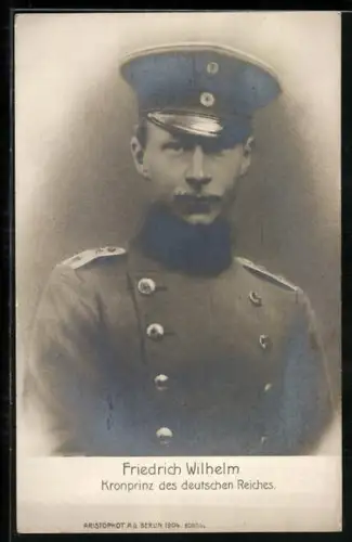 AK Portrait von Kronprinz Wilhelm von Preussen in Uniform