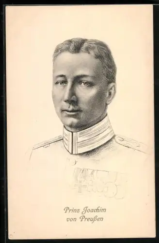 Künstler-AK Porträt von Prinz Joachim von Preussen