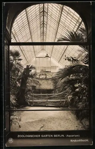 AK Berlin, Zoologischer Garten, Aquarium, Krokodilbucht
