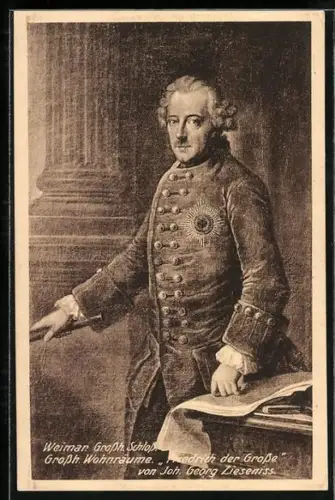 AK Weimar, Grossherz. Schloss, Gemälde: König Friedrich II. (der Grosse)