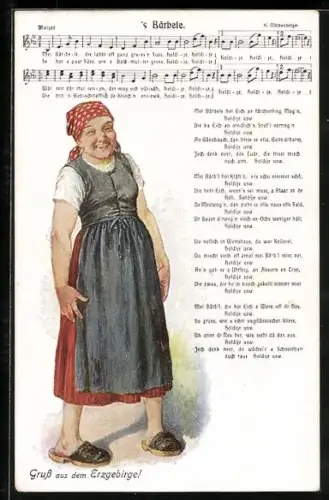Lied-AK Hilmar Mückenberger:  `s Bärbele