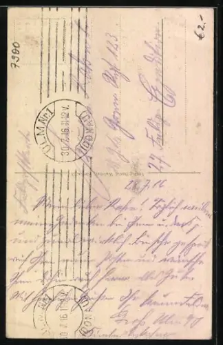 AK Ulm, Rathaus-Uhr, Kunstuhr