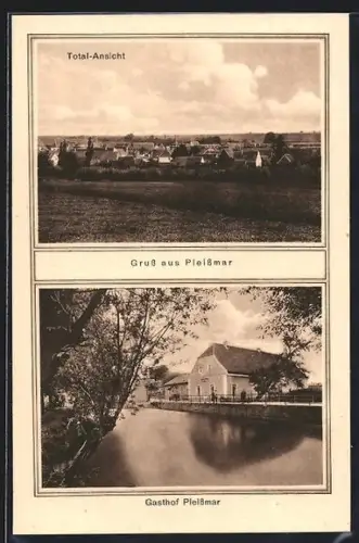 AK Pleismar, Gasthof Pleissmar, Totalansicht