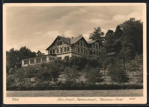 Foto-AK Walter Hahn, Dresden, NR 13265: Reinhardtsdorf, Wolfsberg-Hotel am Berg