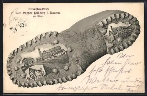 AK Feldberg i. T., Hotel Feldberg, Wanderschuh