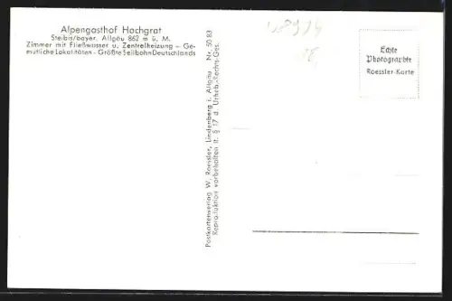 AK Steibis /Bayer. Allgäu, Alpengasthof Hochgrat