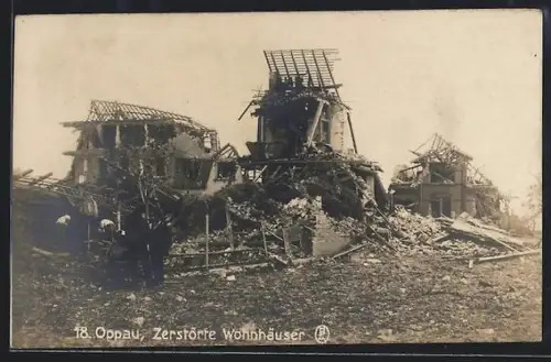 AK Oppau, Zerstörte Wohnhäuser nach Explosion